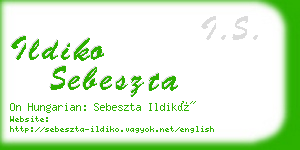 ildiko sebeszta business card